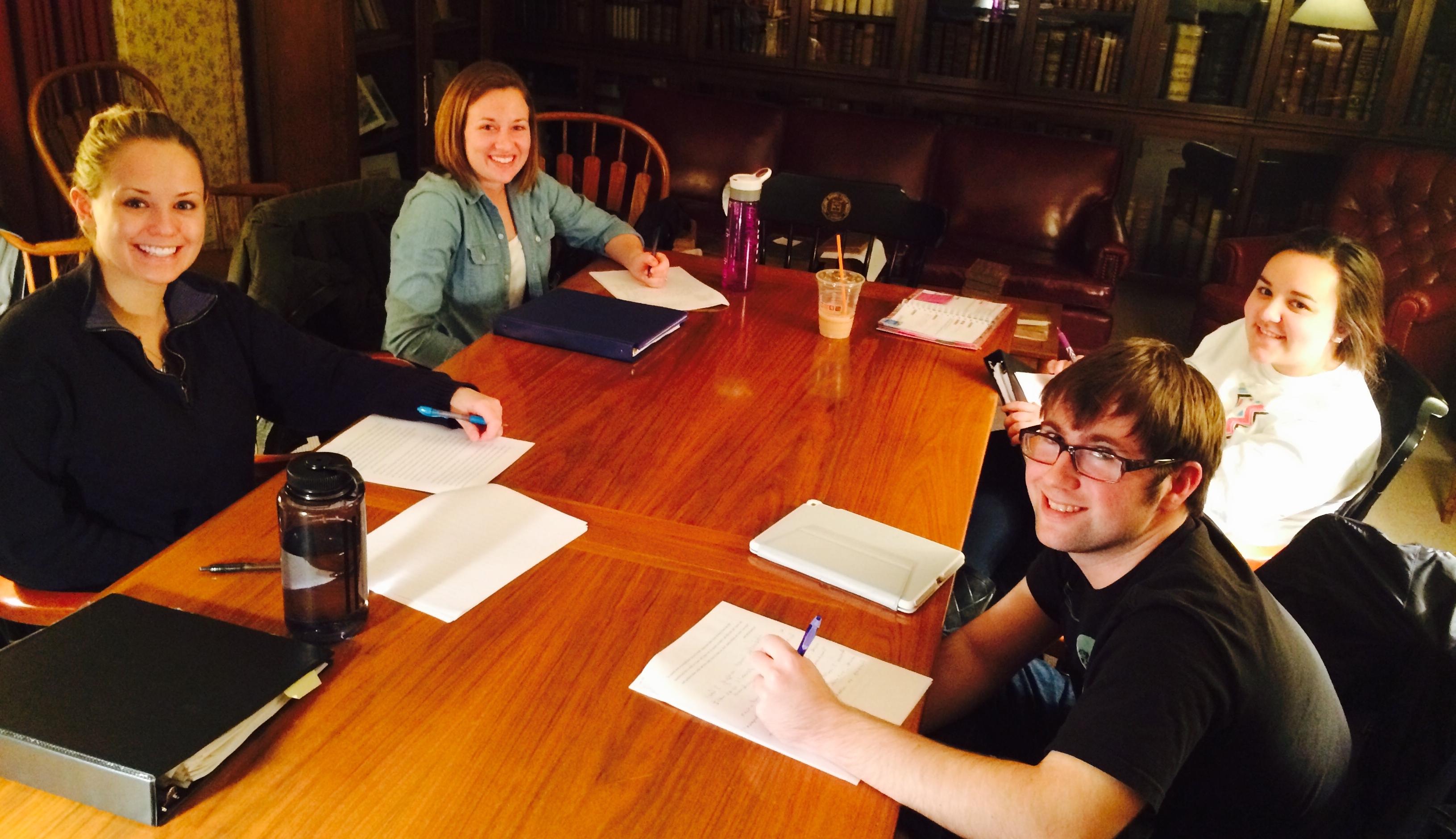 students in rare books room